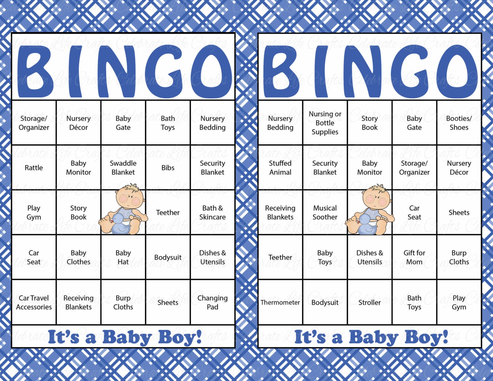 100 Baby Shower Bingo Cards 100 Prefilled Bingo Cards Boy Etsy