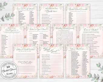 Bridal Shower Games Bundle | Find The Guest | Bridal Scattergories | What's In Your Phone | Who Knows The Bride Best | Download BR1007