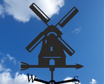Lasergesneden stalen windmolen windwijzer, decoratie voor boerderijtuin, dak- of muurbevestiging