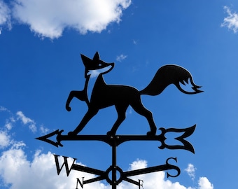 Metalen windwijzer in de vorm van een vos, voor dak- of muurmontage, decoratie voor de tuin met dieren, lasergesneden