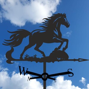 Horse Bucephalus Metal Weather Vane, Laser Cut Steel, Roof & Wall Mount, Garden Decor, Horse Lover Gift