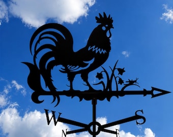 Windwijzer in de vorm van een haan, decoratie voor een boerderij of schuur, dakmontage, lasergesneden staal