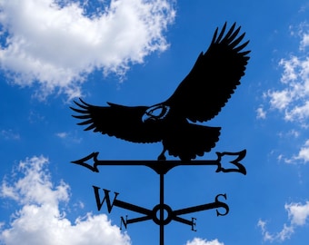Adelaar windwijzer, Amerikaanse zeearend metalen windwijzer, Amerikaanse adelaar dakdecoratie, stalen windwijzer voor buiten, cadeau voor blokhut, schuur of huis