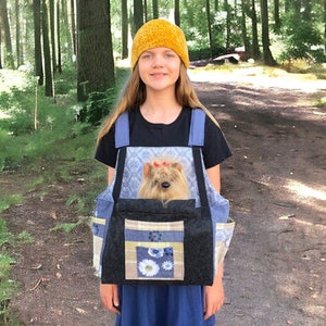 Grey Dog Carrier, Cotton Pet Carrier, Floral Dog Bag, Front Pack Dog Carrier, Front Pack Cat Carrier, Pet Sling, Dog sling Cat sling, Cats