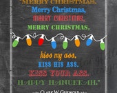 Clark Griswold - Colorful Chalkboard Look 11 x 14 Print - Fun For The Holidays