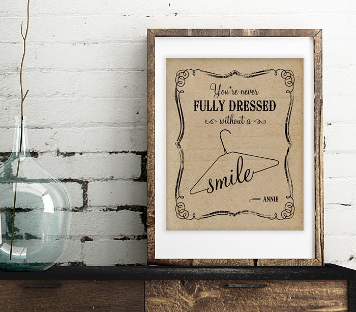 You&#39;re Never Fully Dressed Without A Smile Vertical | Etsy