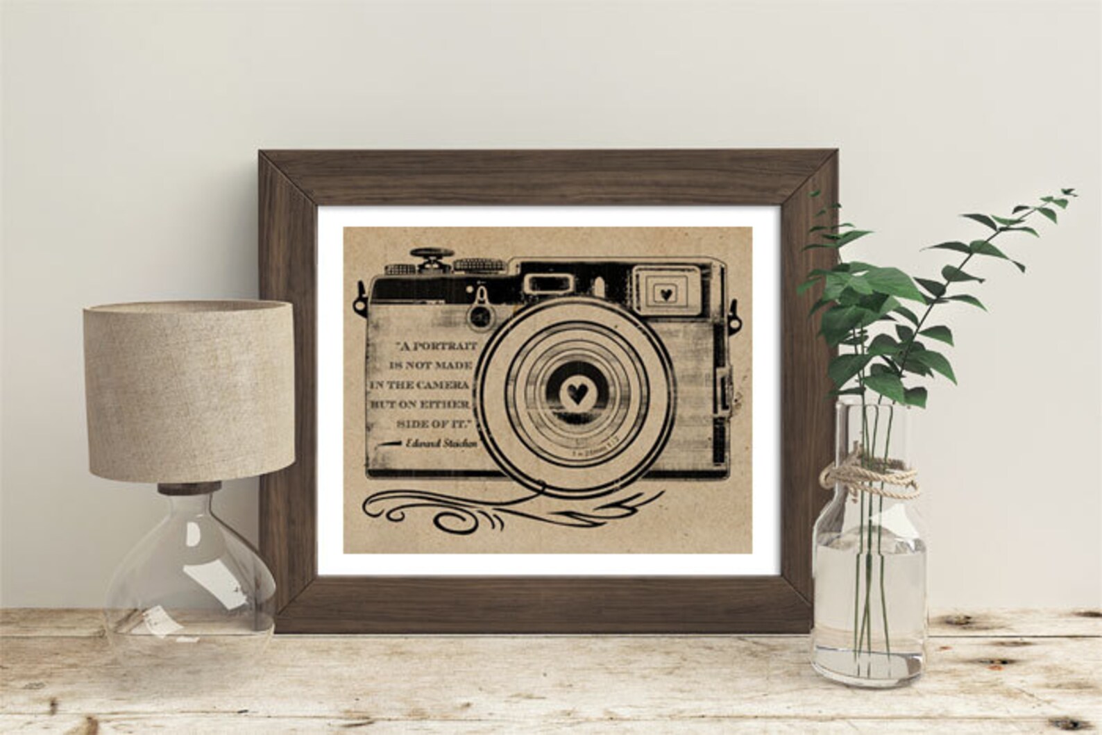 Edward Steichen Quote Retro Camera Kraft / Grain Look 11 X Etsy