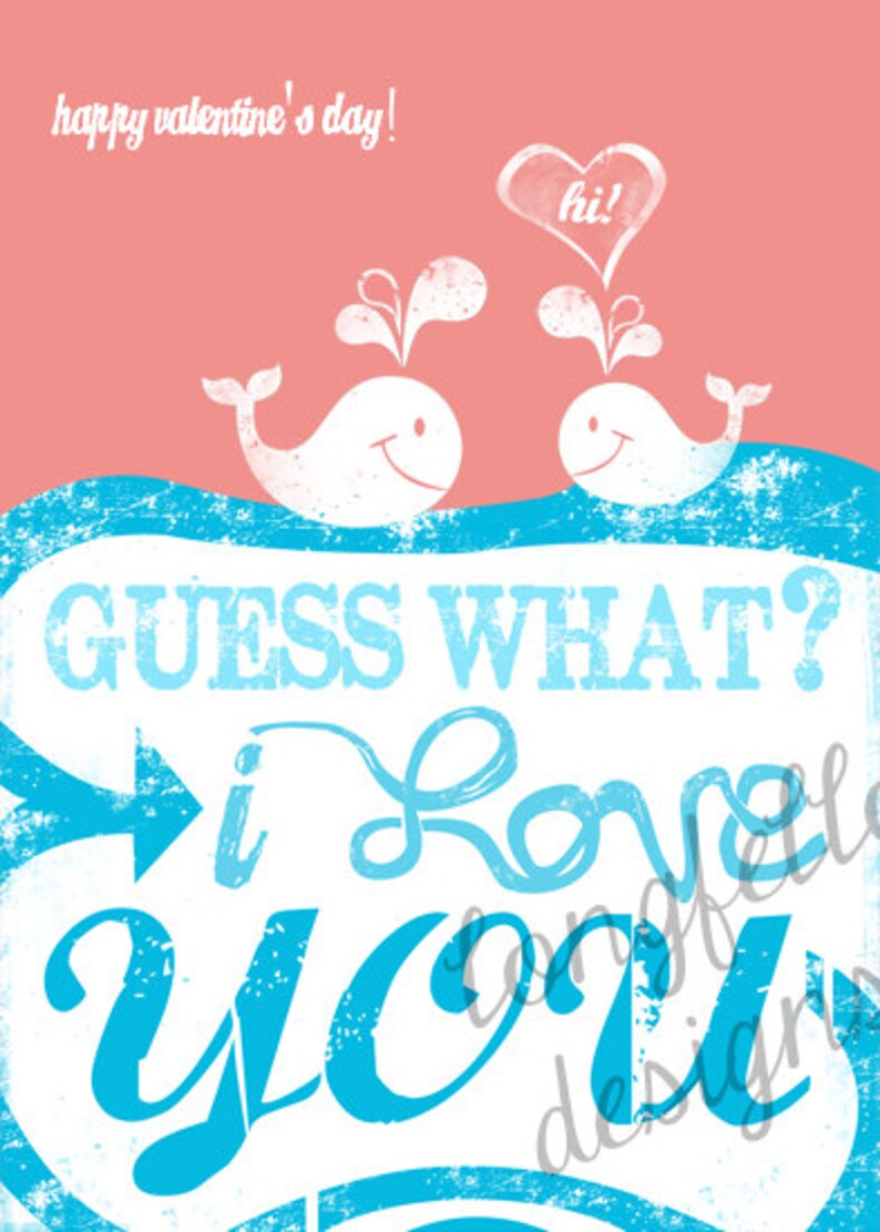 Guess What I Love You Printable 5 X 7 Card Instant Digital - Etsy