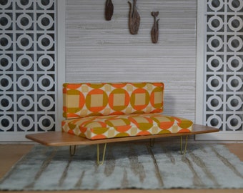 Miniature Mid-century Modern Surfboard Sofa / Day Bed