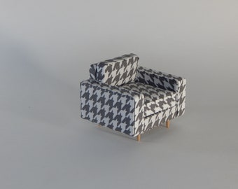 Miniature 1:12 Scale  Modern Chair for a Dollhouse