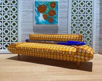 1:12 Scale Miniature Mid-Century Atomic Sofa