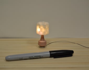 Miniature Modern Table Lamp 1:12 Scale