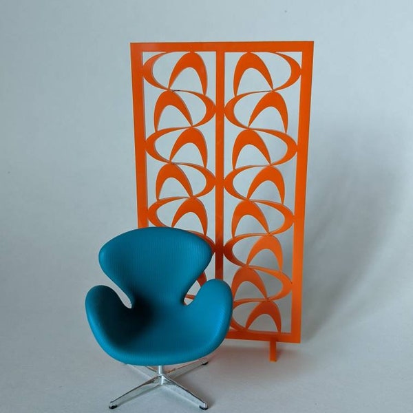 1/12 Scale Mid-Century / Modern Boomerang Room Divider or Screen