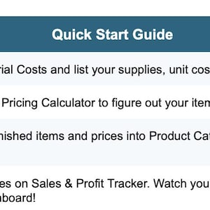 Craft Business Pricing Calculator & Sales Tracker | COGS Inventory Google Sheet | Small Biz Dashboard