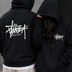 Sudadera con capucha unisex básica Stussy de talla grande