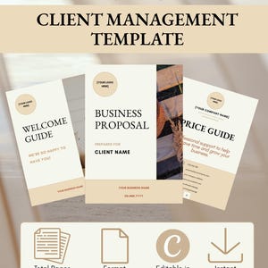 Client Management Bundle | 45 Editable Canva Templates (Digital Download)
