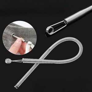 Spring Drawstring Threader Tool | Bendable Elastic Threading Tool | Rope & Cord Threader for Hoodies, Pants Waistbands 1PC or 5PCS image 3