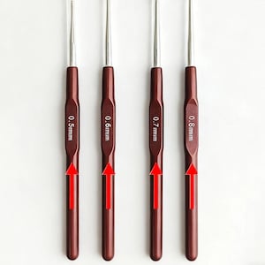 Häkelnadel für Dreadlocks, 0,5 mm, 0,6 mm, 0,7 mm, 0,8 mm, Loc-Werkzeug, Mikro-Häkelnadel, Werkzeug zum Haarweben, DIY-Reparaturwerkzeug für Dreadlocks