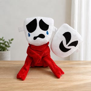 The Amazing Digital Circus Gangle Plushie, TADC Gangle Ribbon Plush Doll with Comedy Mask, Stuffed Anime Toy Gift for Fans