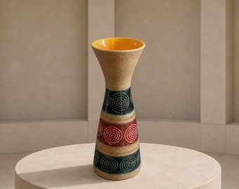 Dümler & Breiden Mid-Century Modern Spiral Relief Vase – c. 1960–1969