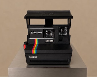 Polaroid Spirit Instant Film Camera (Rainbow Stripe Edition) – c. 1982–1985