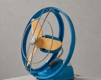 Electromotor TG/66 "Breda" Blue Table Fan – c. 1970s