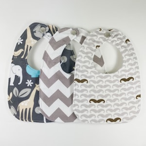 Three flannel infant  bibs