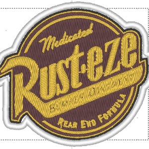 Rusteze-style racing logo - .pes file for embroidery machines