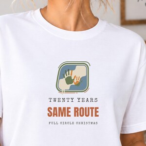 Full Circle Christmas Shirt, Twenty Years Same Route Bus Driver Tee
