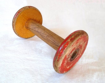 Vintage Large Wood Textile Spool