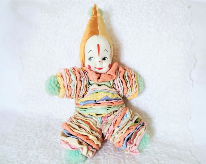 Vintage Yo Yo Clown Doll Pastel Colors Yoyo Doll Etsy