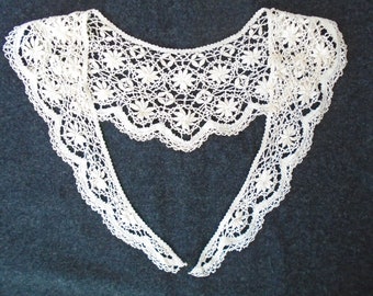 Vintage Lace Collar Off White Antique Lace For Dress Collar