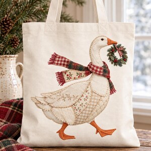 Weihnachtsgans PNG, Patchwork-Weihnachts-Sublimationsdesign