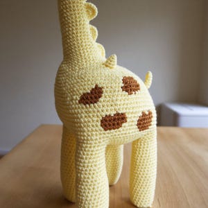Giraffe Crochet Pattern, Standing Amigurumi Plush with Patchwork Coat, PDF Instant Download