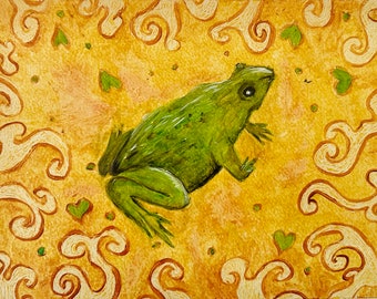 Frog Giclée Print A5/A4 from Original Painting
