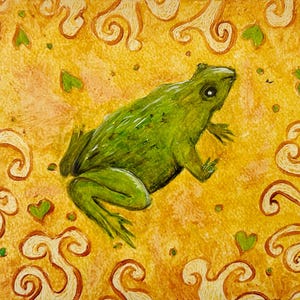 Rana - Grenouille - Dipinto ad olio originale