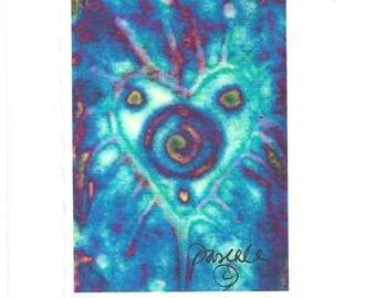 Blue Heart - Greetings Card