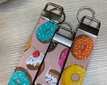 Donut Keyring Handmade By: Tranquilityy Birthday Keyring Wristlet Key Fob Donuts Keychain Donut Key Fob
