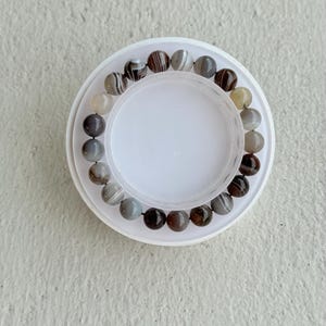 Crystal Bracelet, Botswana Agate, 8mm Crystal Bracelet, Adult Crystal Bracelet,  Botswana Agate  Metaphysical Bracelet