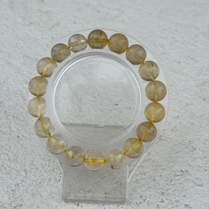 Crystal Bracelet, Golden Rutilated Quartz, 10mm Crystal Bracelet, Adult Crystal Bracelet,  Rutilated Quartz Metaphysical Bracelet
