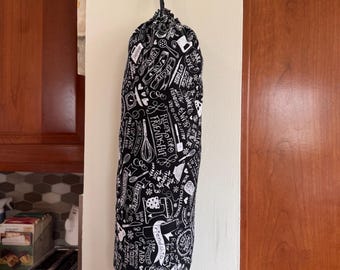 Cotton Grocery Bag Holder, Kitchen Organizer, Reusable Plastic Bag Storage