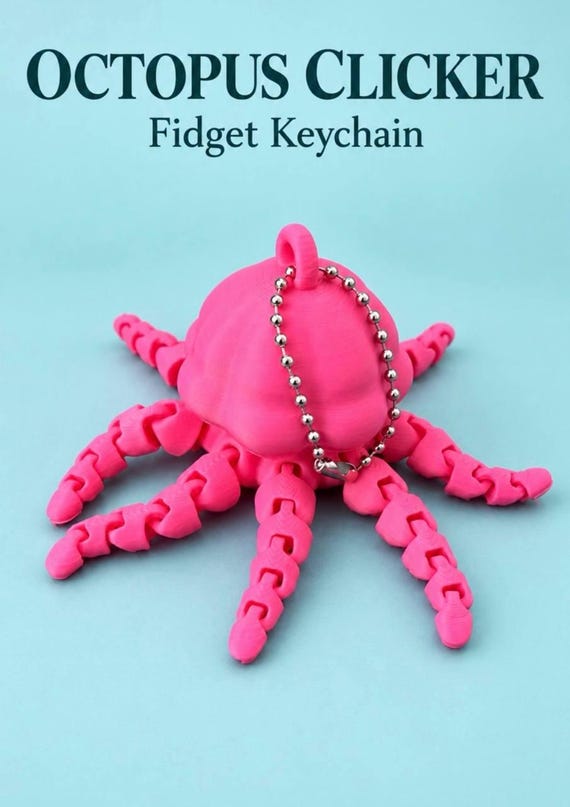 Octopus Clicker Keychain