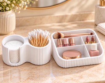 Modern Organizer Set, Bathroom Vanity Organizer, Makeup Storage, Small Planter, Desk Organizer, Home Decor, Multiple Colors