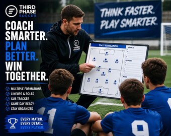 Soccer Formation & Lineup Pack | 4v4 7v7 9v9 11v11 Coaching Sheets | Printable Soccer Coach PDF