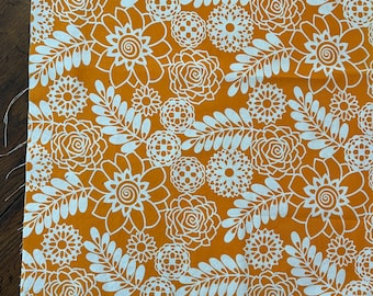 Orange Floral, Dear Stella, Quilting Crafting fabric