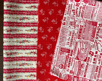 Red Yuwa, Lori Holt and Holly Holderman Cottage Scrap Quilting and Crafting Bundle