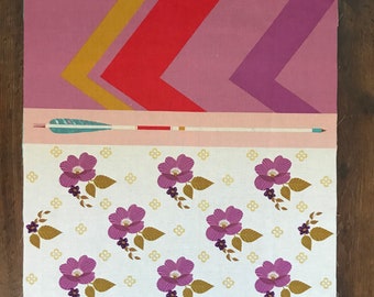 Quilting Remnants Arrow Panel Purple Melody Miller Kokka