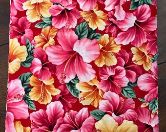 Hawaiian Hibiscus, quilting and crafting fabric