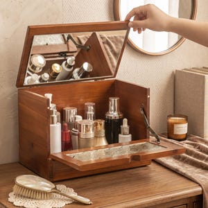 Wooden makeup box
