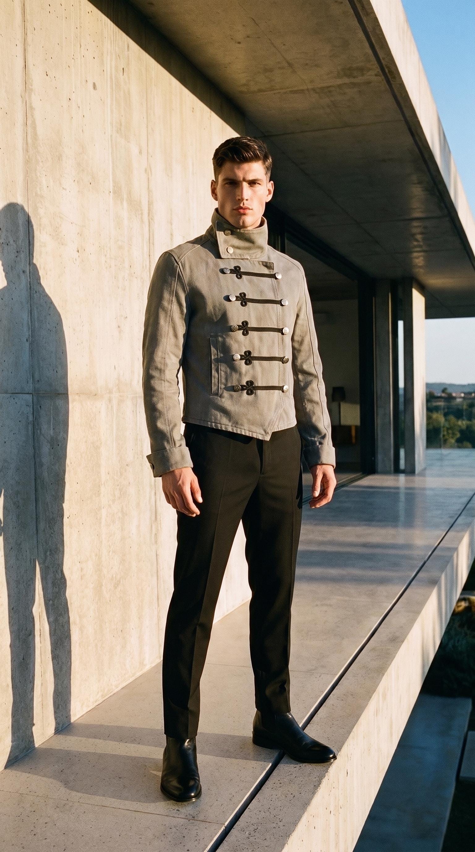 Napoleon Jacket Black Denim - Etsy